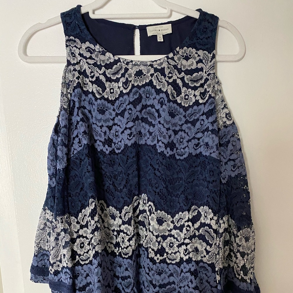 Lucky Brand Shoulder Cut Out Top